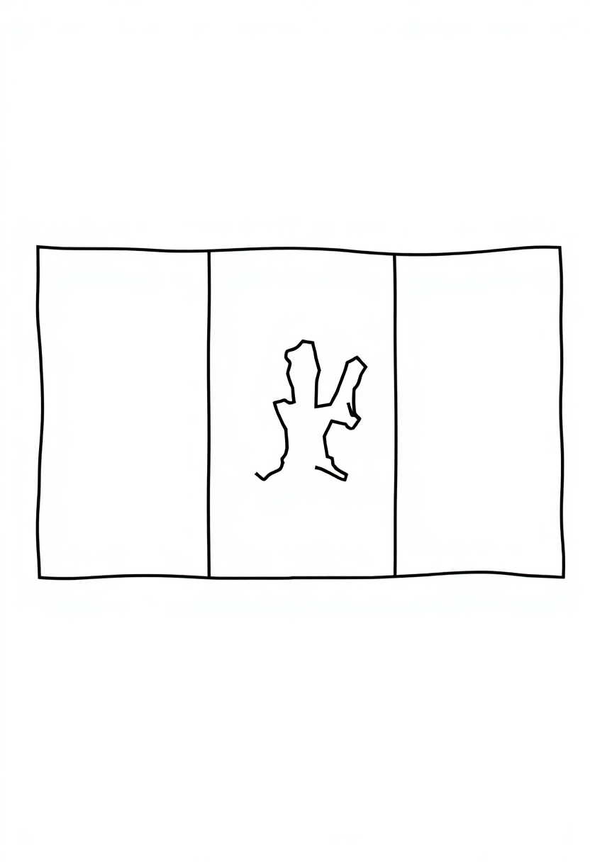 Nigerian Flag coloring page, free printable