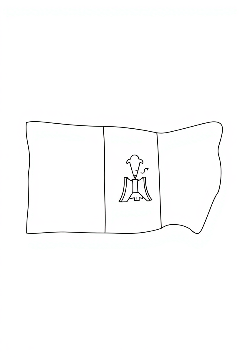 Nigerian Flag coloring page, free printable