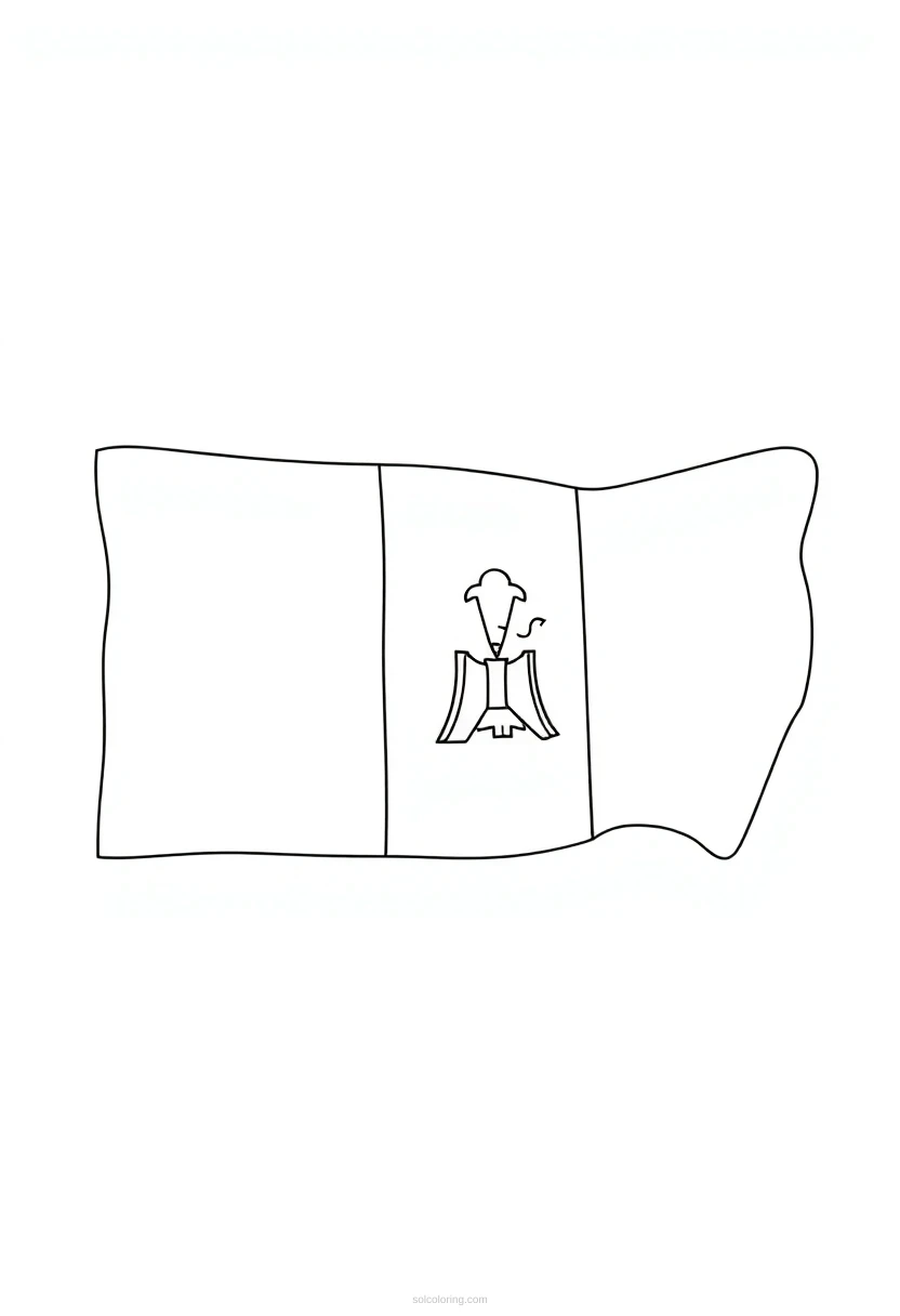 Nigerian Flag coloring page for kids
