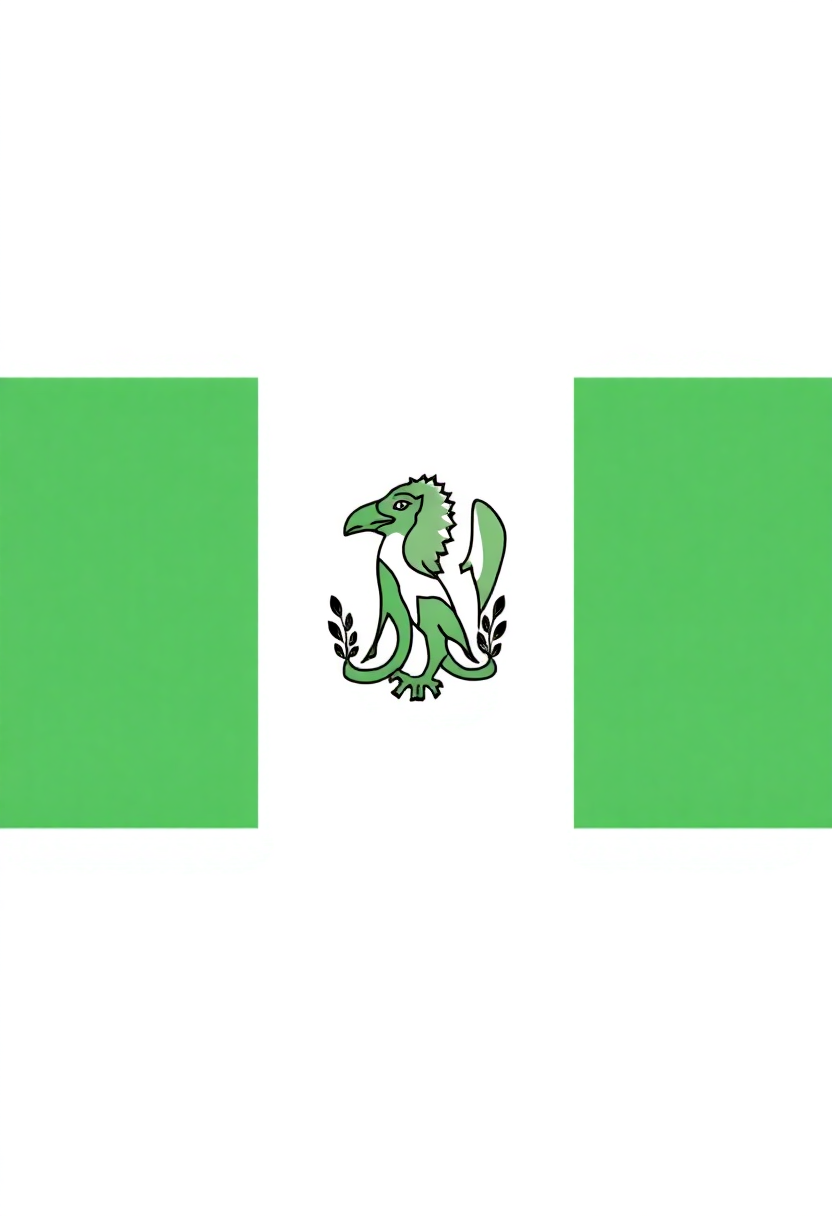Nigerian Flag coloring page, free printable