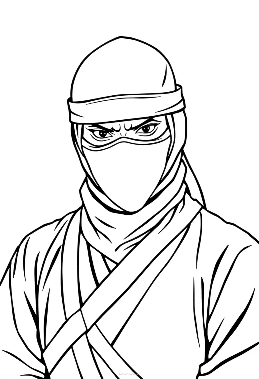 Ninja coloring page for kids
