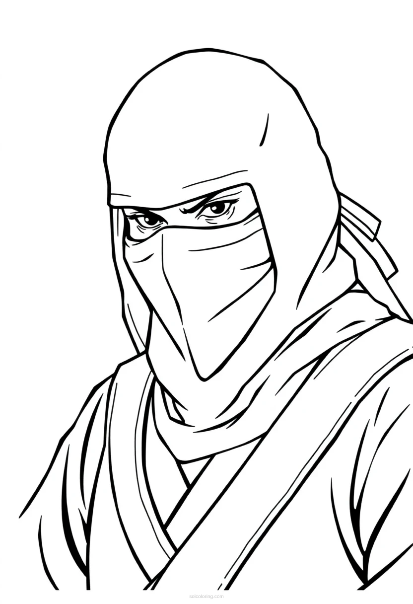 Ninja coloring page for kids