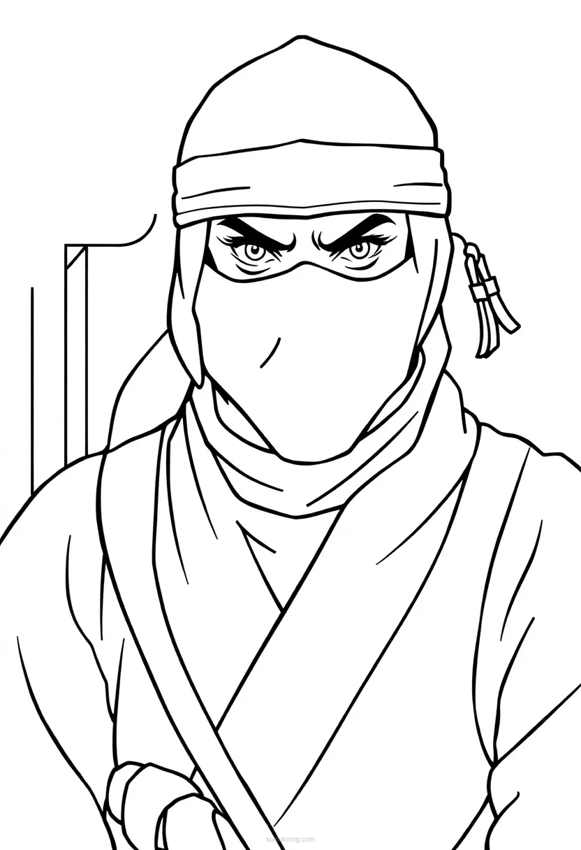Ninja Simple coloring pages
