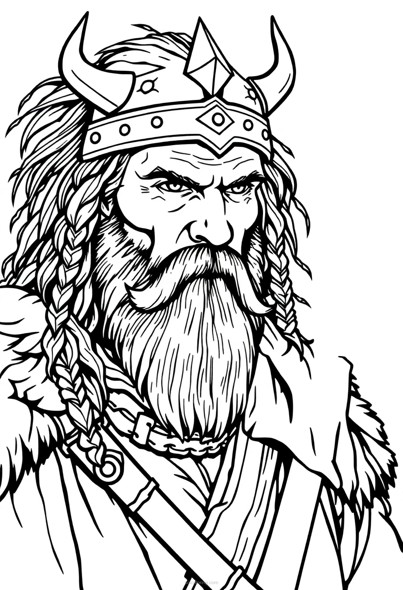 Norse Berserker Warrior coloring pages