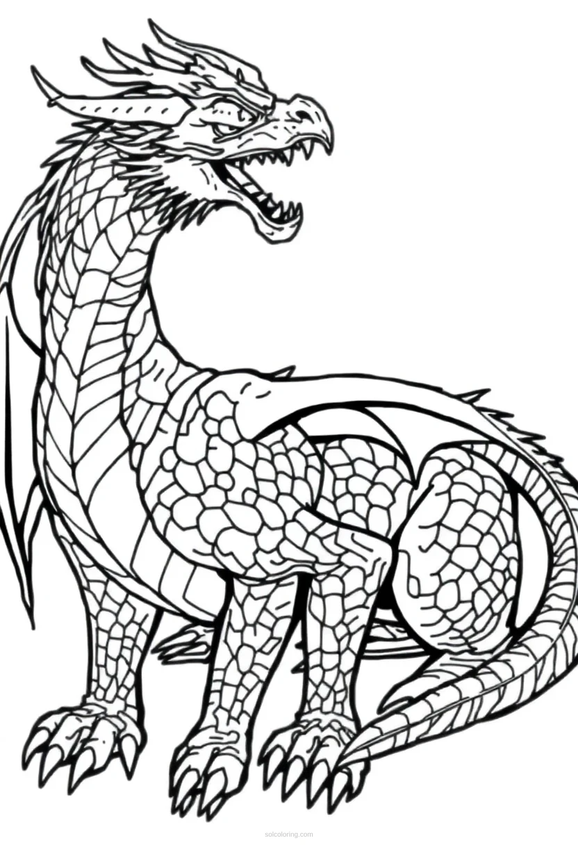 Norse Dragon coloring page for kids