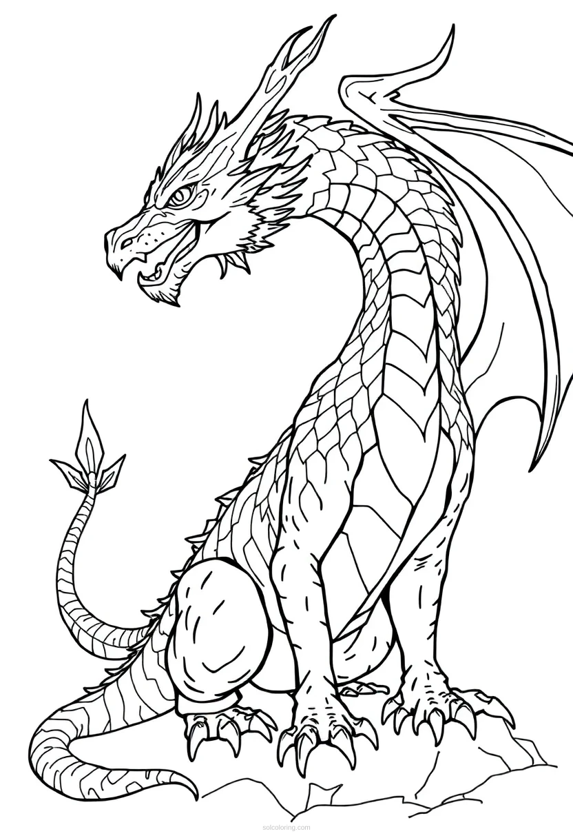 Norse Dragon coloring pages