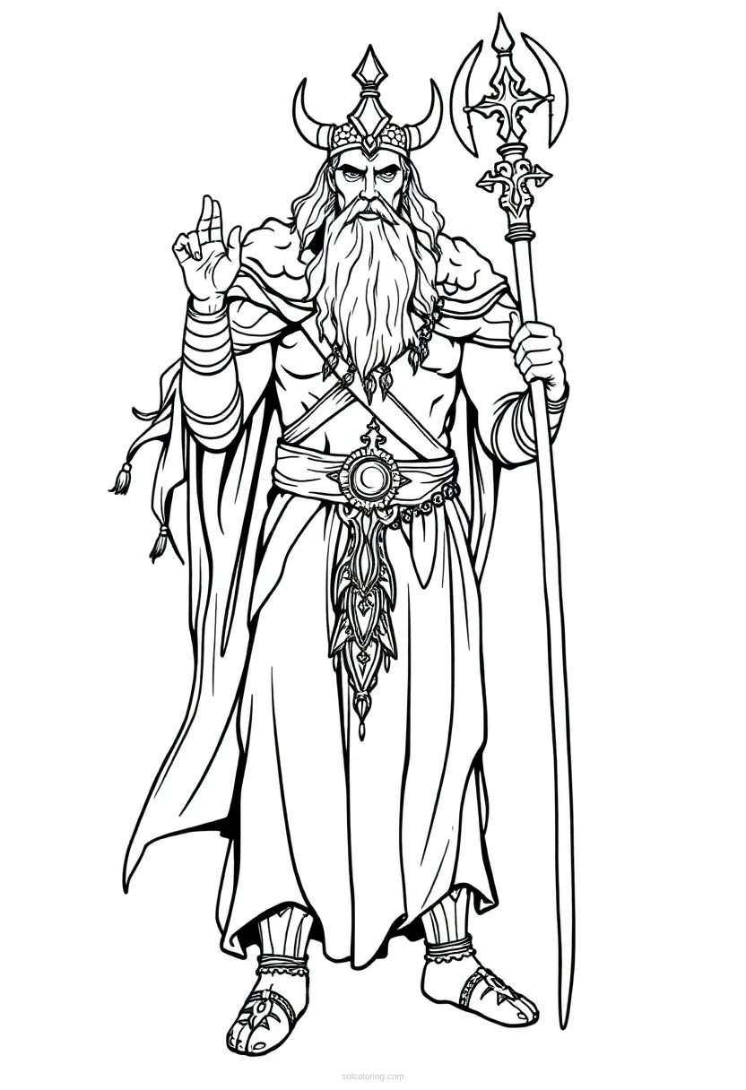 Norse God Baldur coloring pages