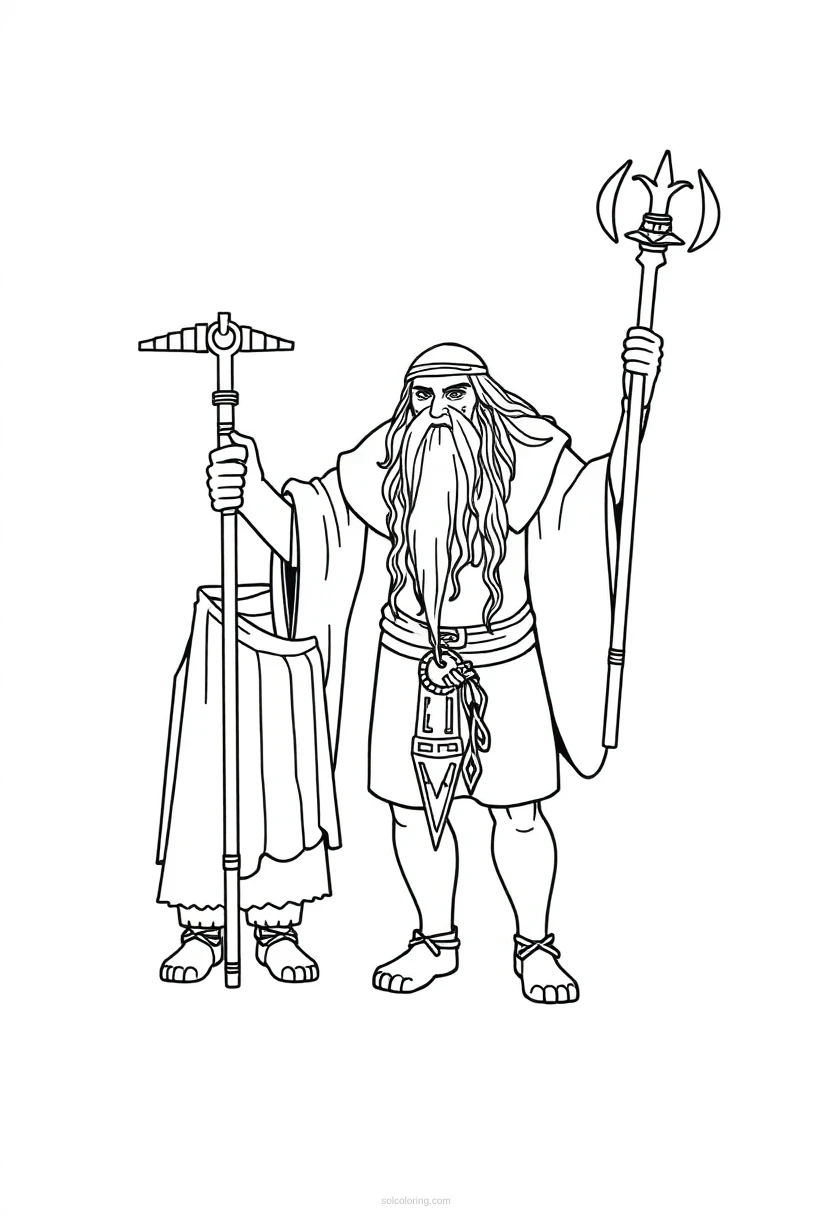 Norse Runes coloring page for kids
