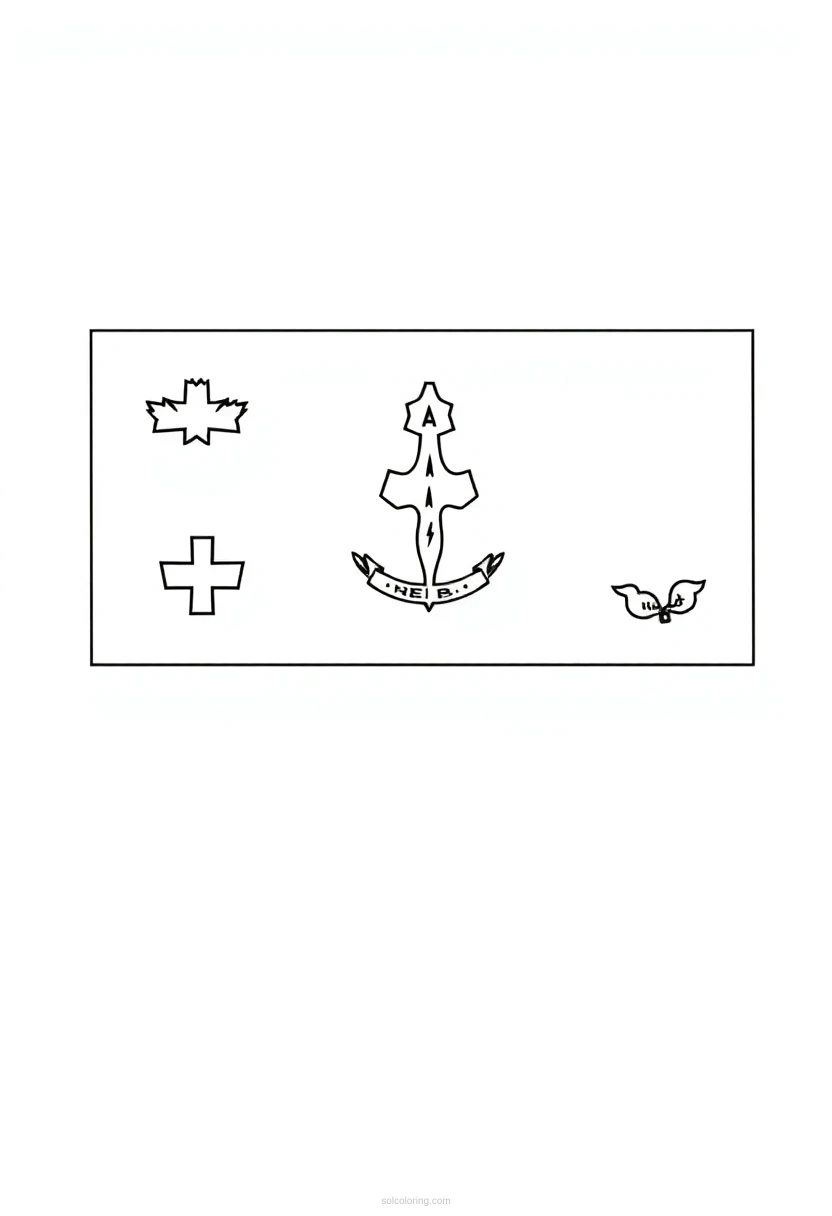 North Carolina State Flag coloring page for kids