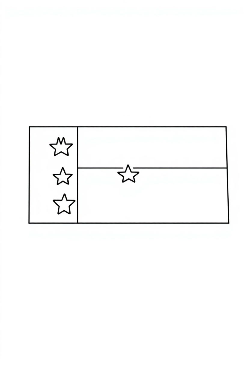 North Carolina State Flag coloring page, free printable