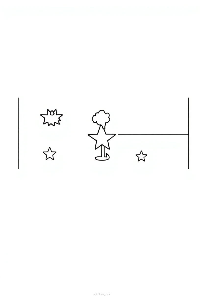 North Carolina State Flag coloring page for kids