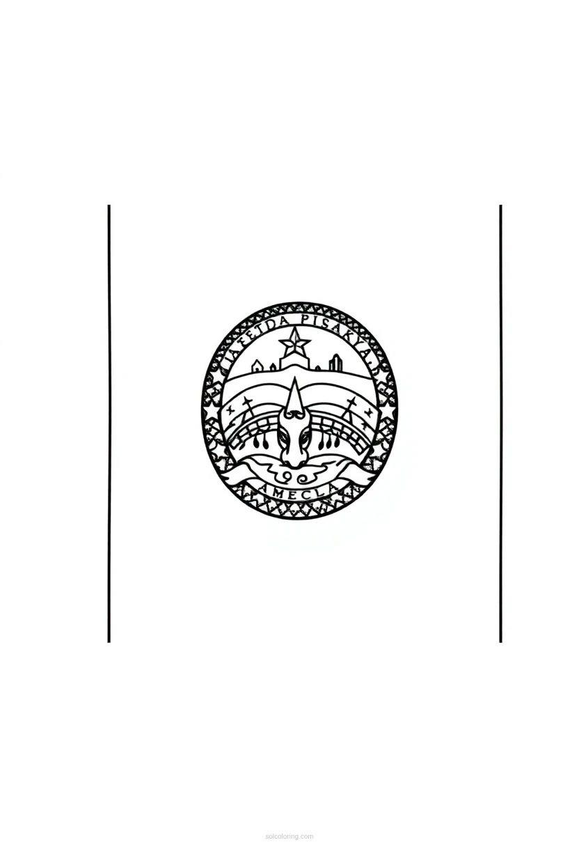 North Dakota State Flag coloring pages