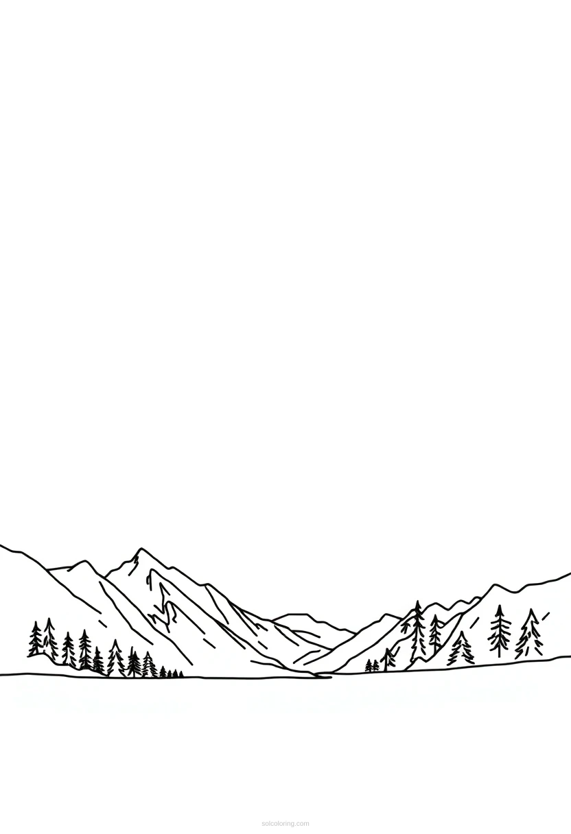 Northern Lights coloring page for kids