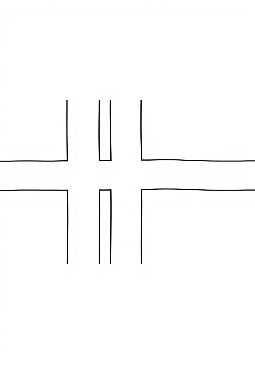 Norwegian Flag coloring page, free printable