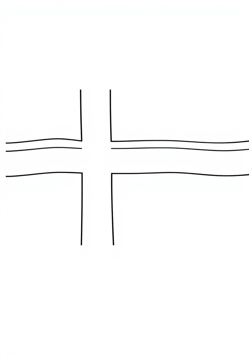 Norwegian Flag coloring page, free printable