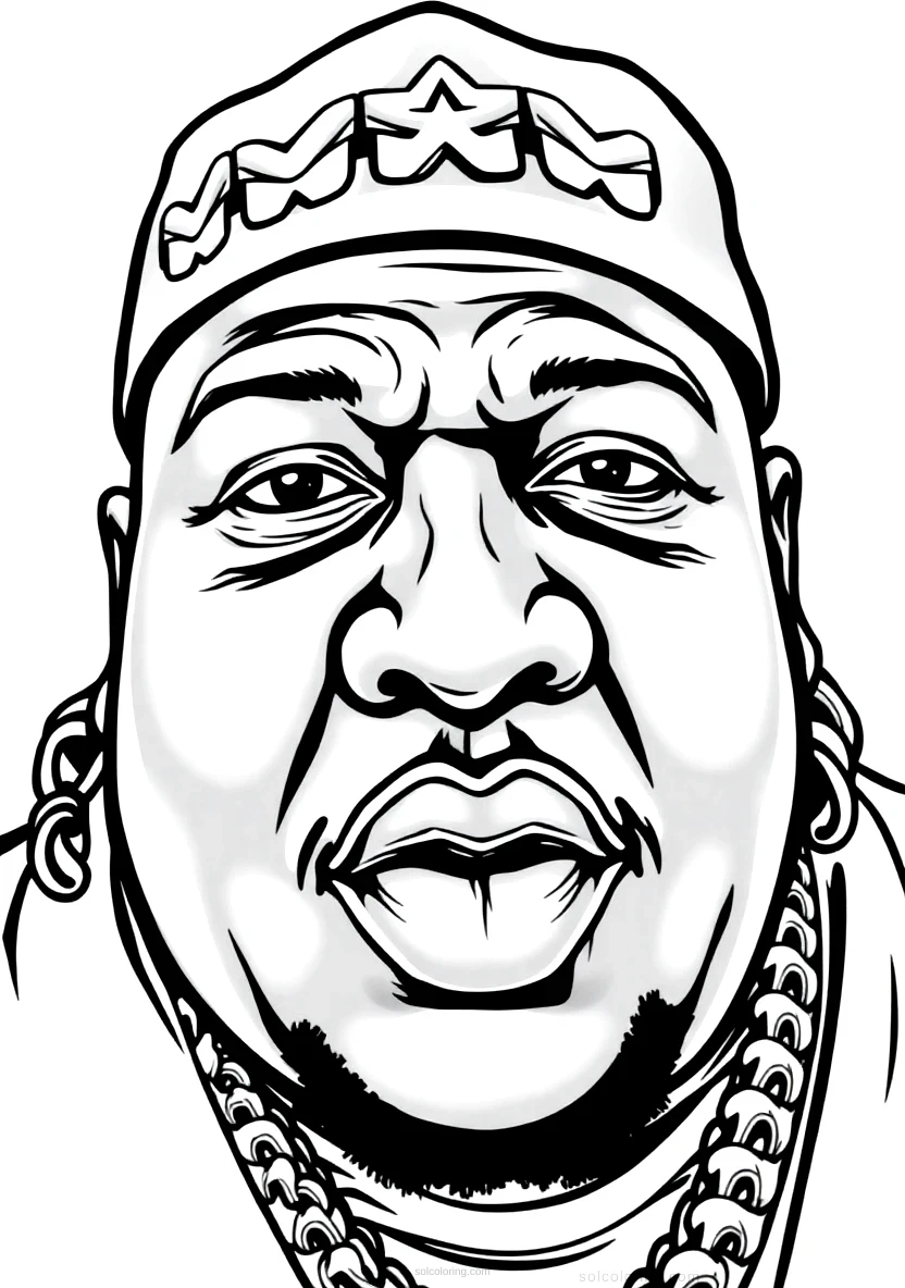 Notorious B I G Portrait coloring pages