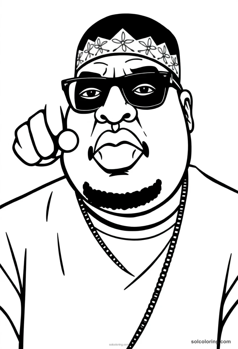 Notorious B I G coloring pages