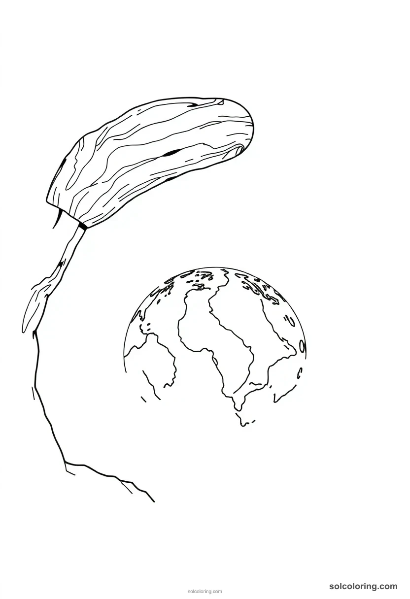 Nut Arching Over the Earth detailed coloring page for kids