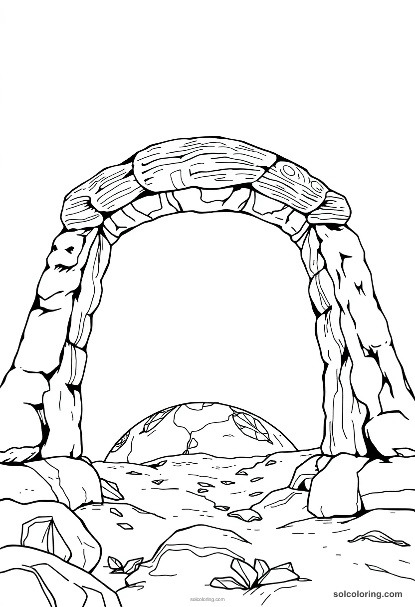 Nut Arching Over The Earth coloring pages