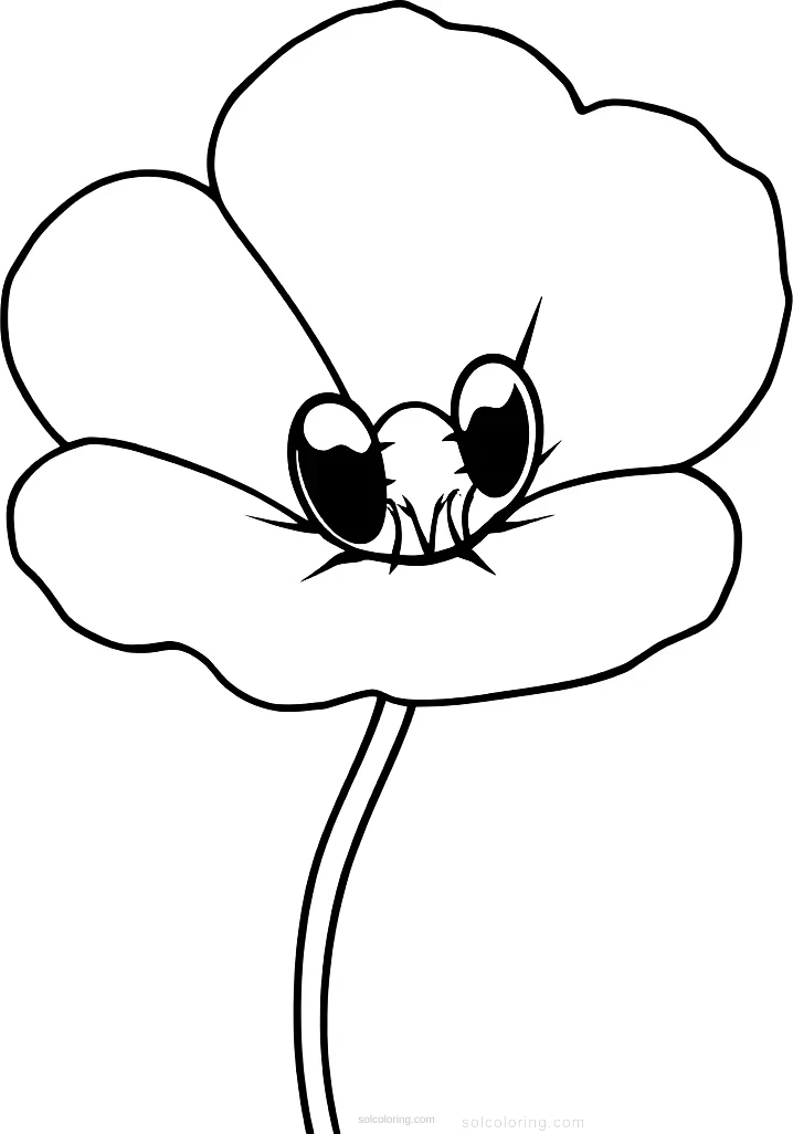 O Keeffe Flower Close Up coloring page for kids