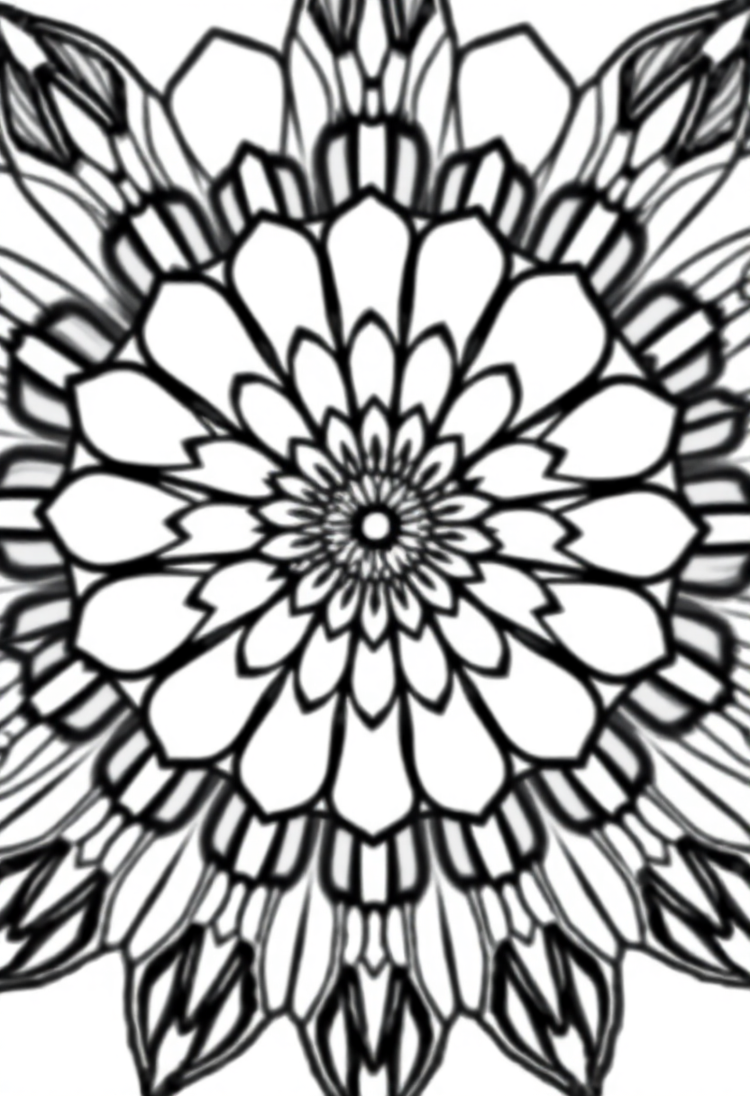 O'Keeffe Flower Close-Up coloring page, free printable