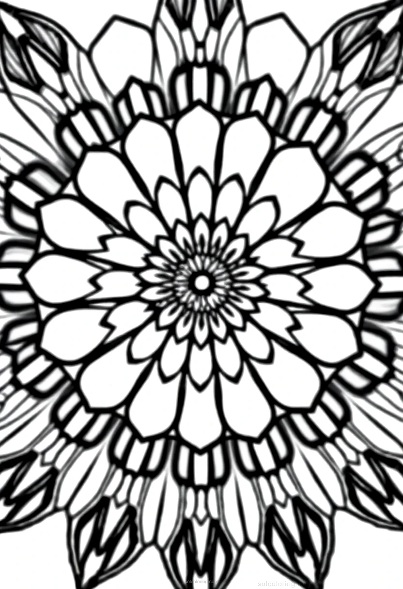 O Keeffe Flower Close Up coloring page for kids