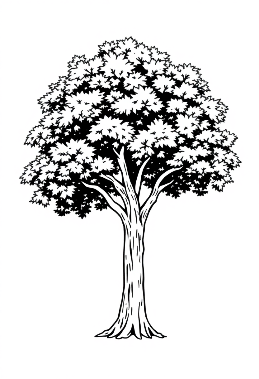Oak Tree coloring pages