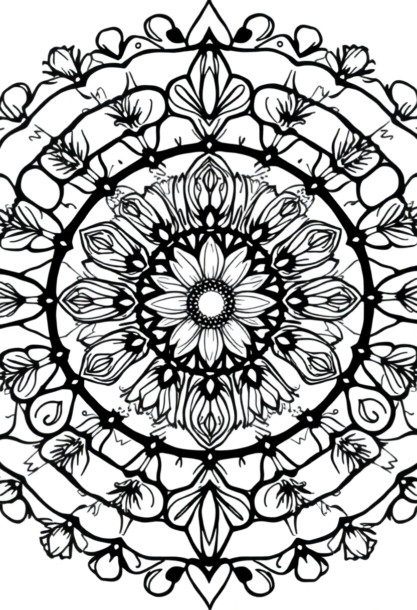 Ocean Waves And Seashells Mandala coloring pages
