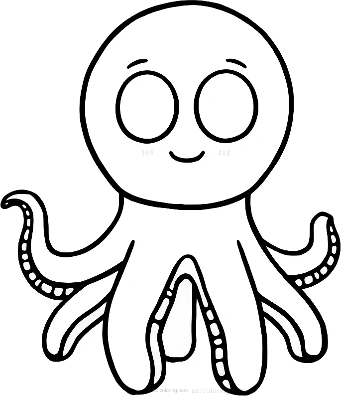 Octopus coloring page for kids