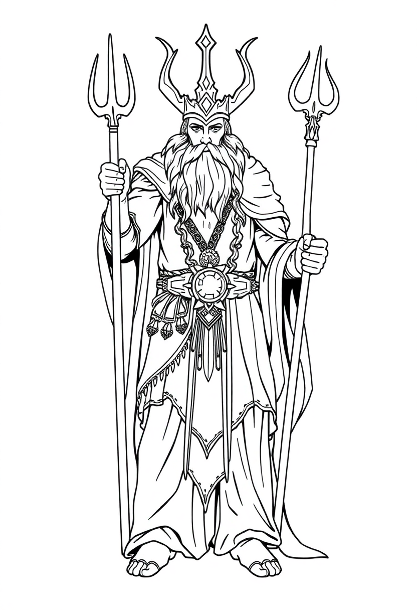 Odin the All-Father coloring page, free printable
