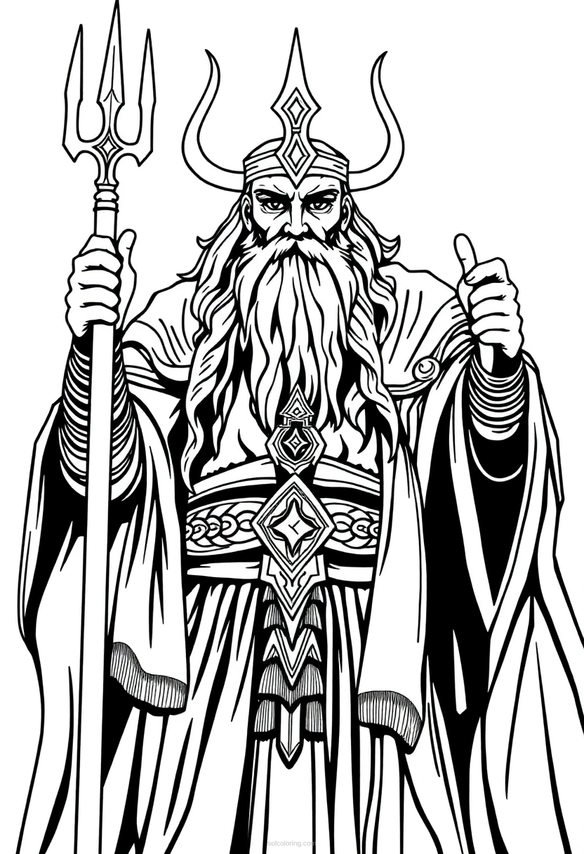 Odin the All-Father coloring page for kids