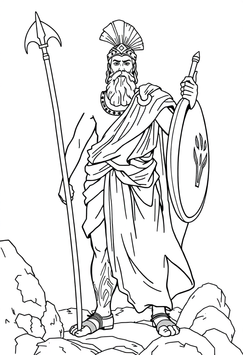 Odysseus Epic Hero coloring page, free printable