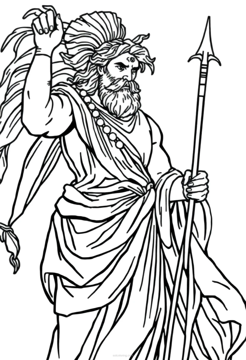 Odysseus Epic Hero coloring page for kids