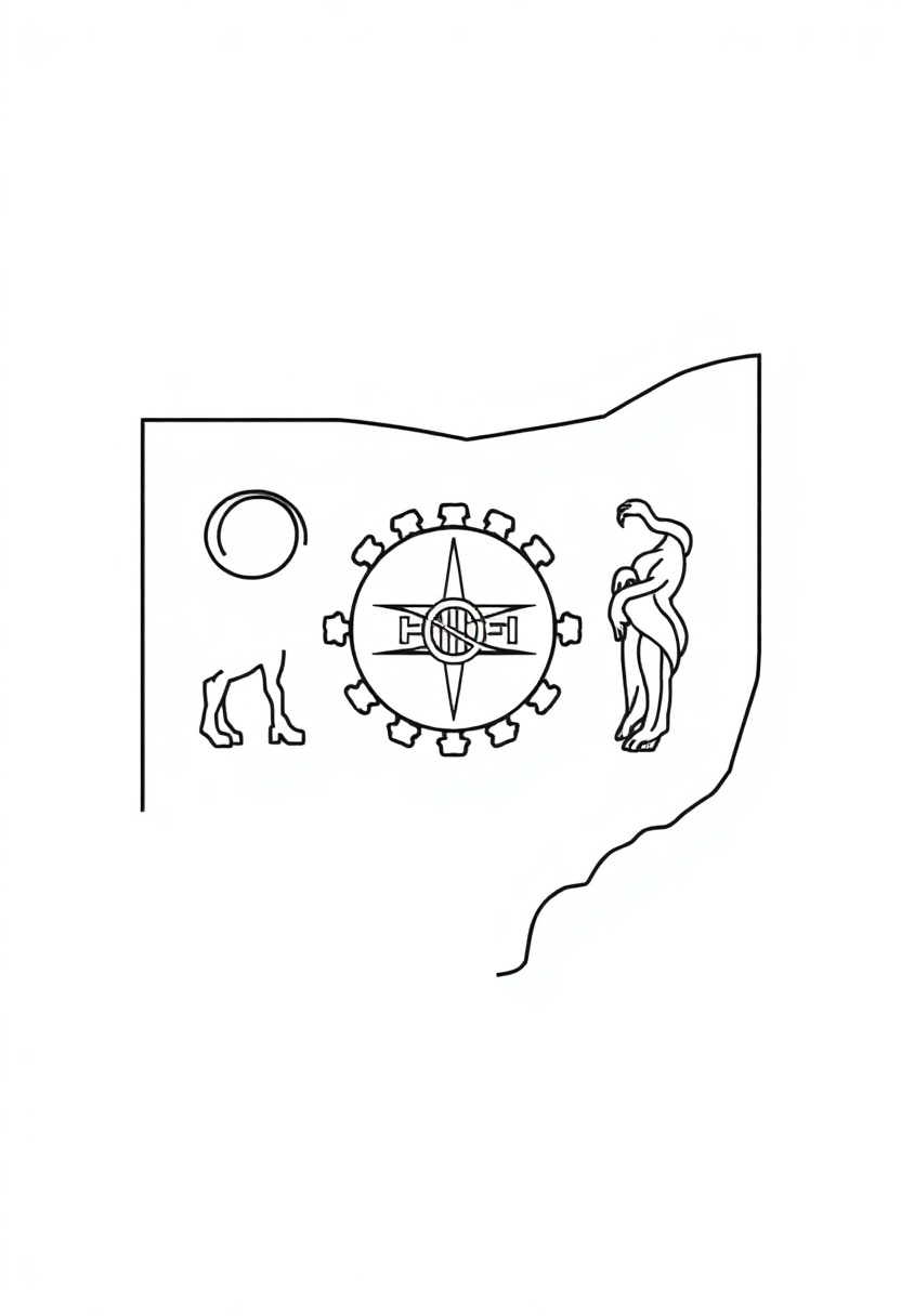 Ohio State Flag coloring pages