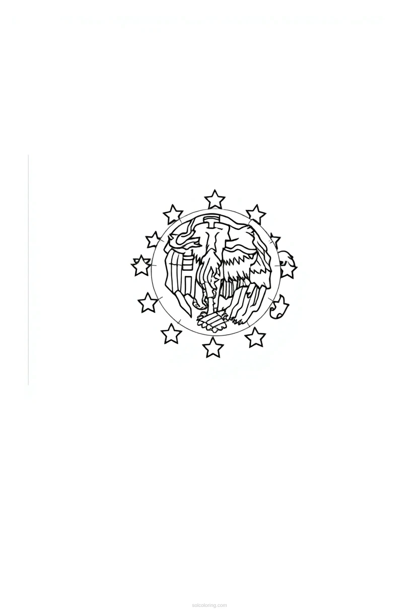 Oklahoma State Flag coloring pages