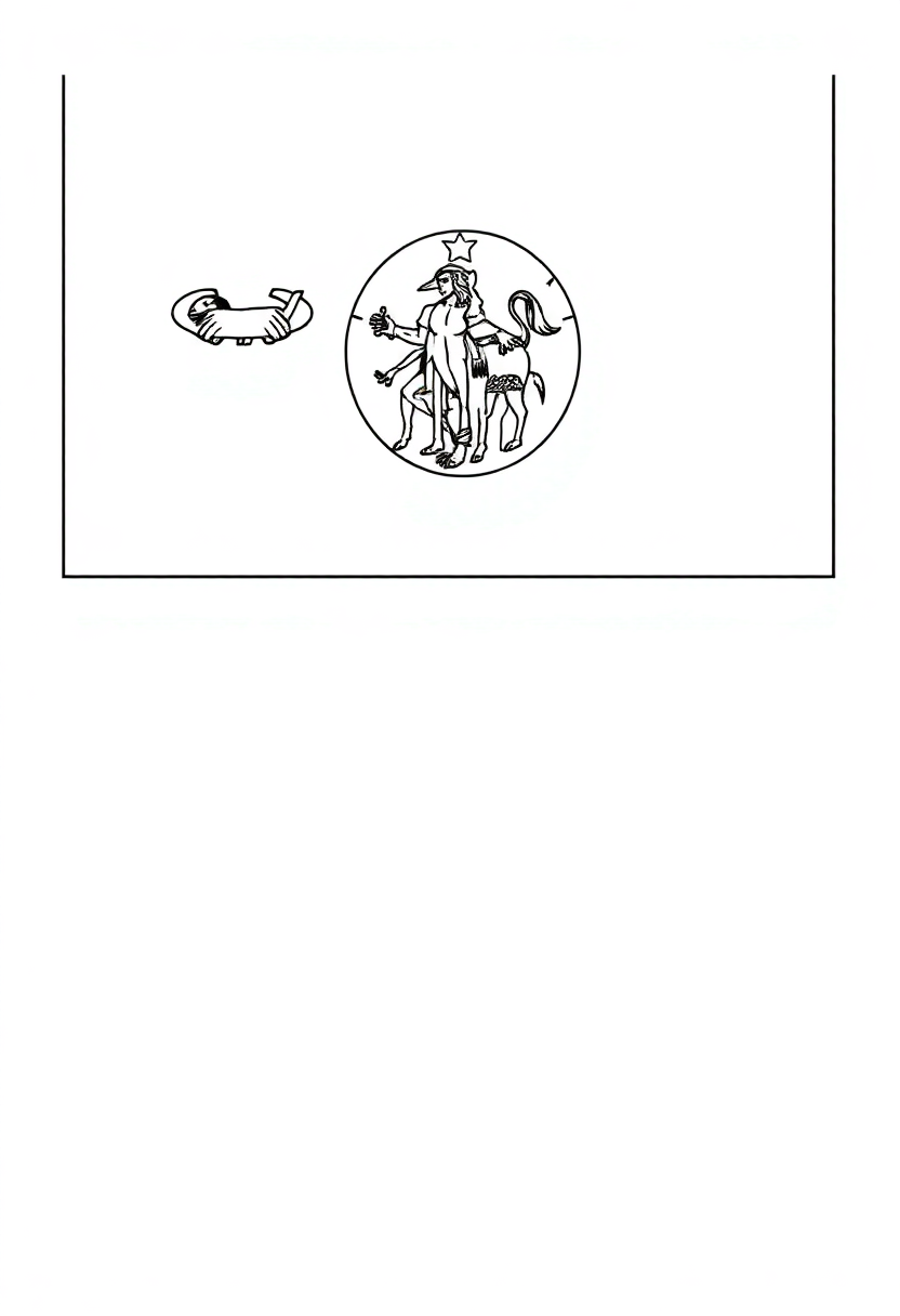Oklahoma State Flag coloring page, free printable