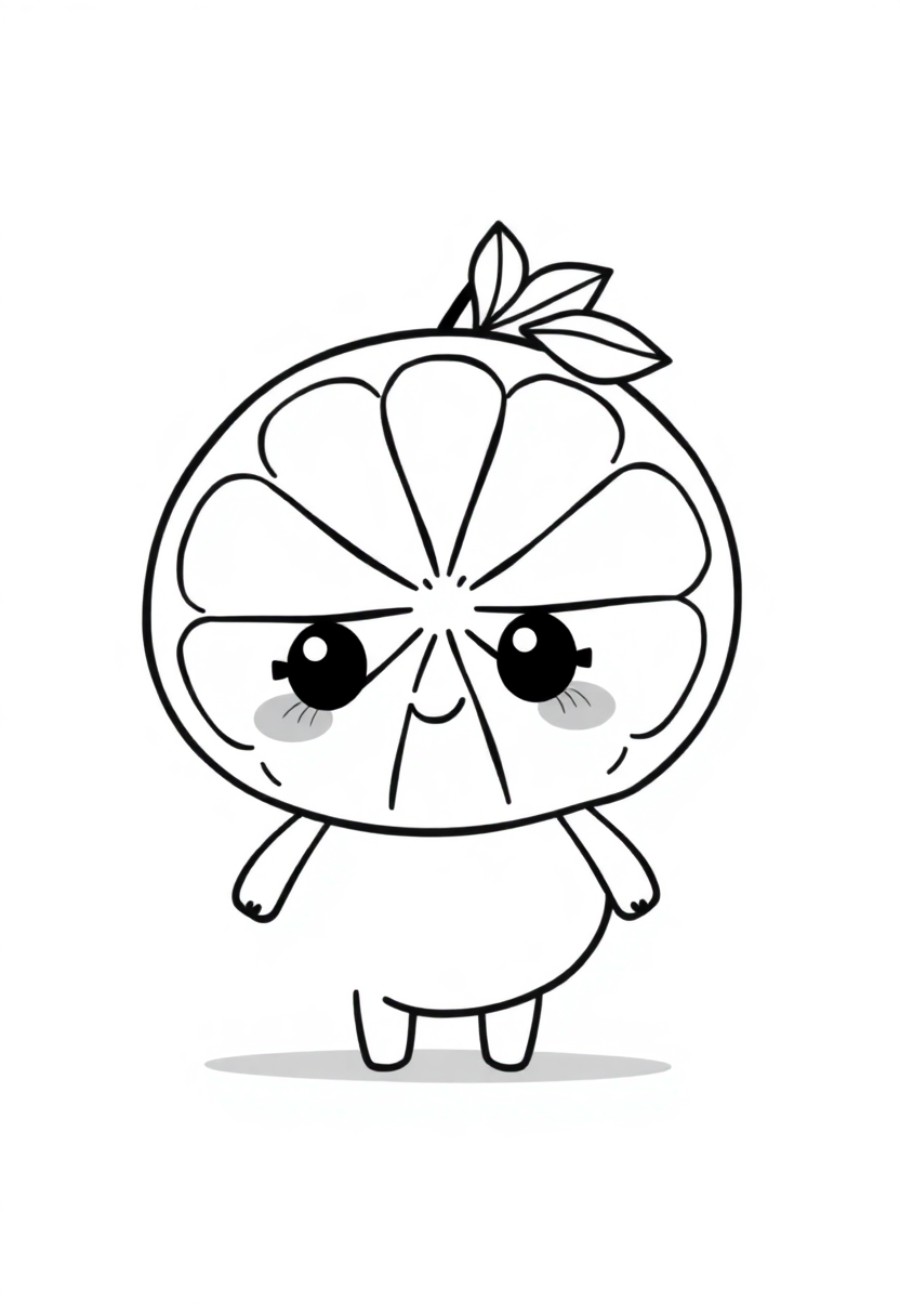 Orange Slices coloring page, free printable