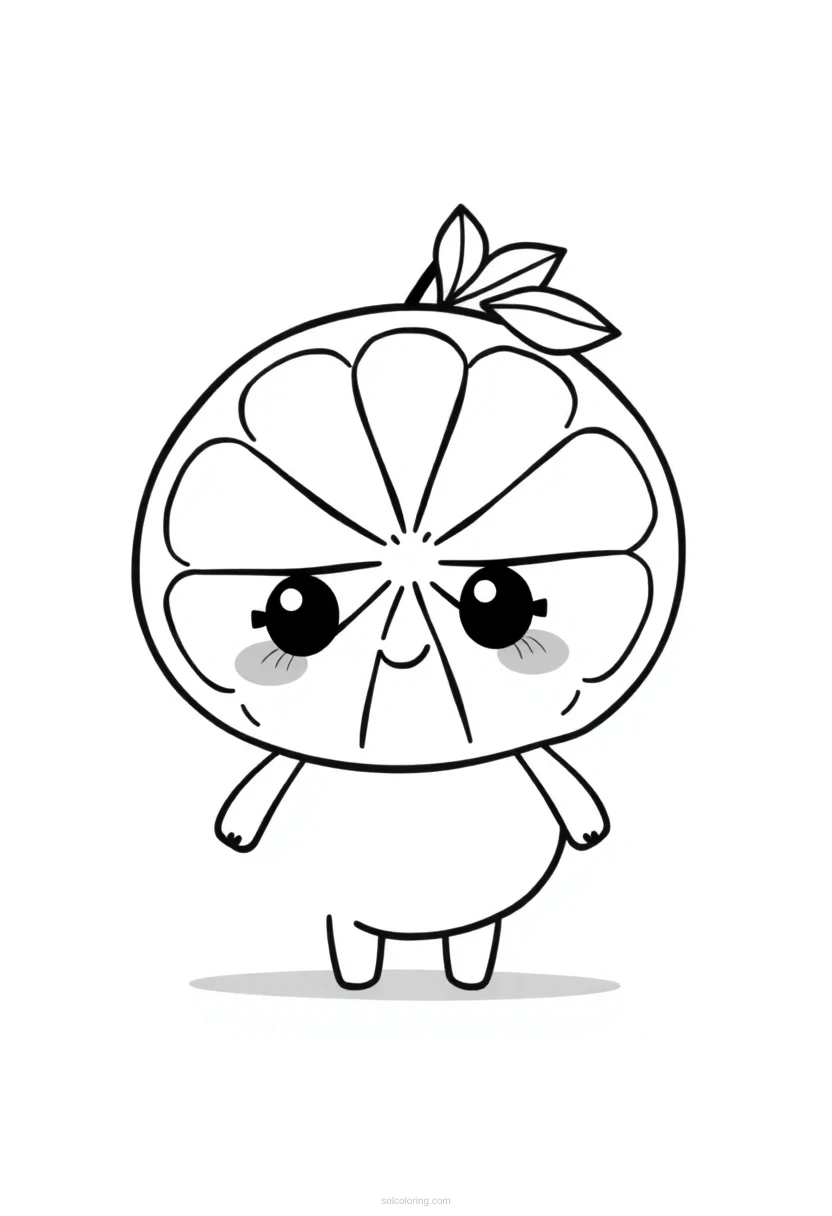 Orange Slices coloring page for kids