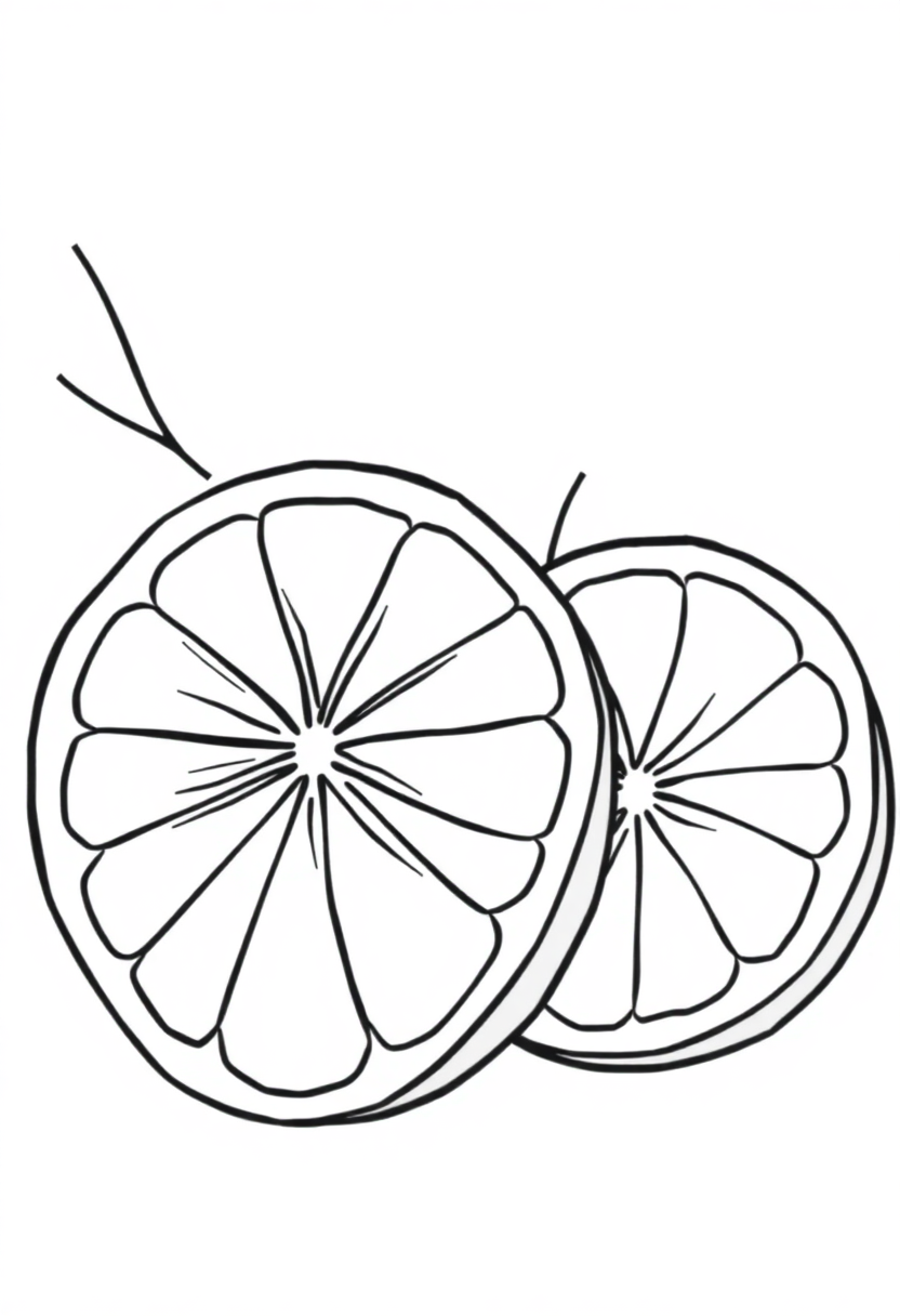 Orange Slices coloring page, free printable