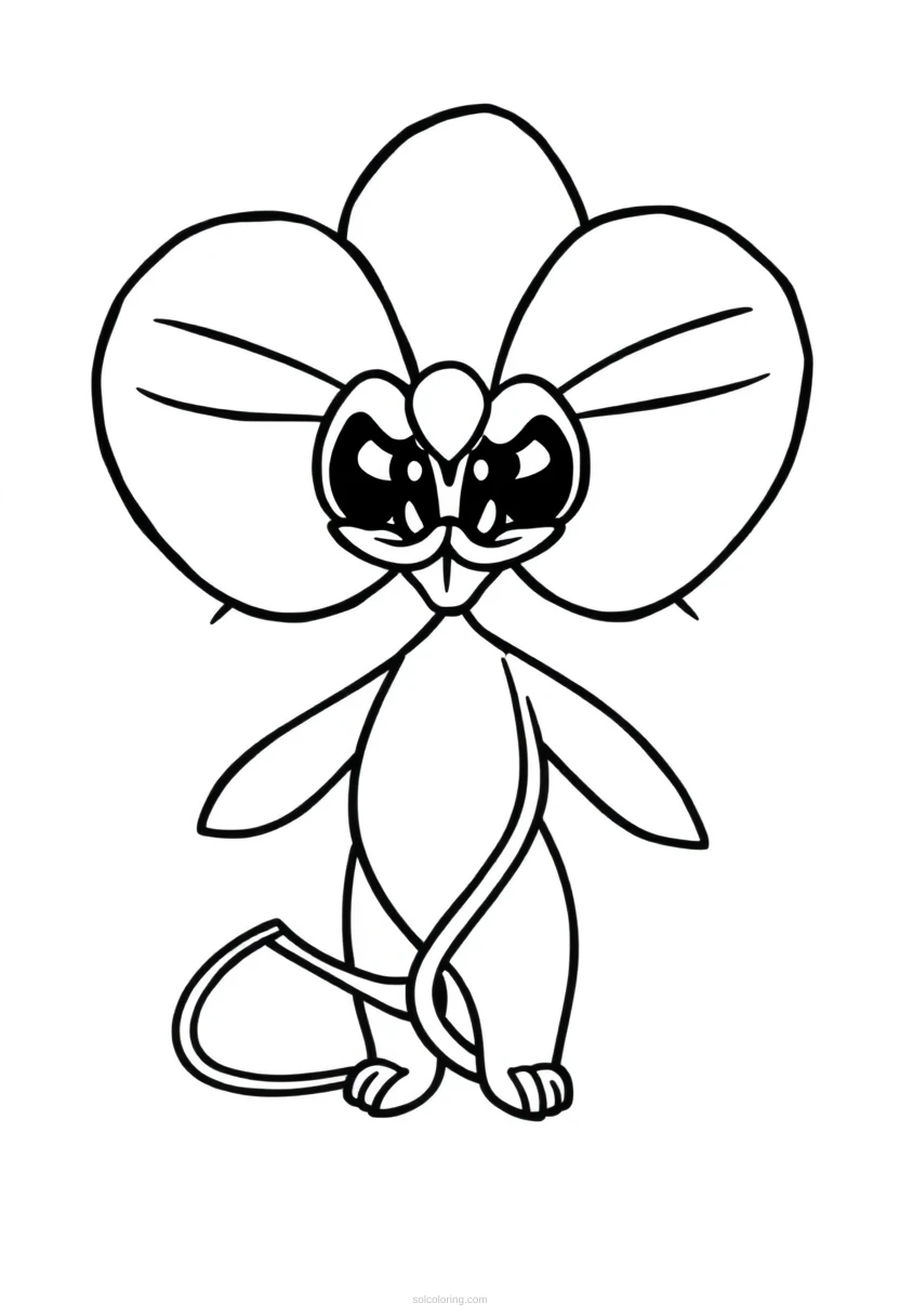 Orchid coloring page for kids