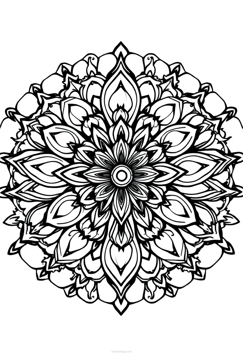 Orchid coloring page for kids