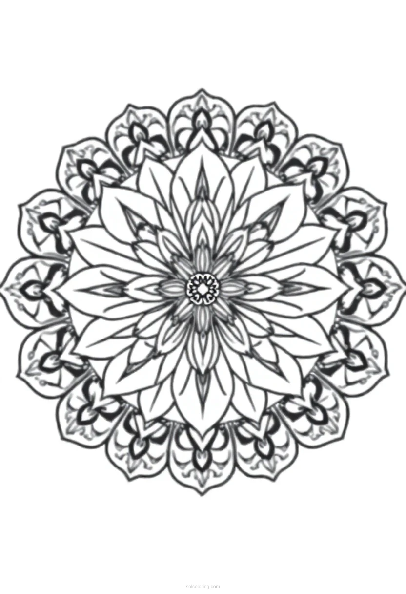 Orchid coloring page for kids
