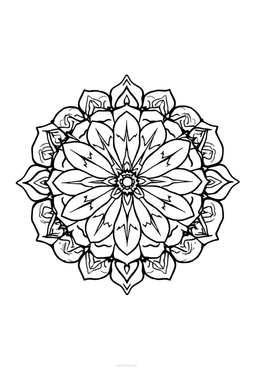 Orchid coloring page for kids