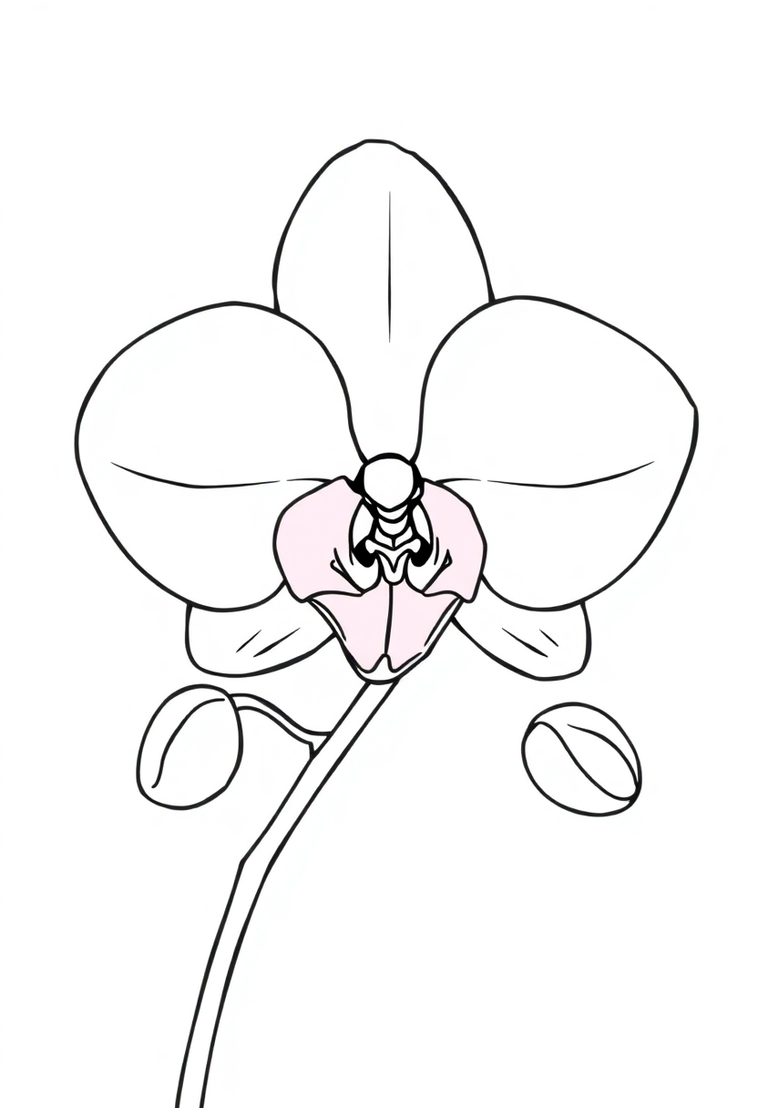 Orchid coloring pages