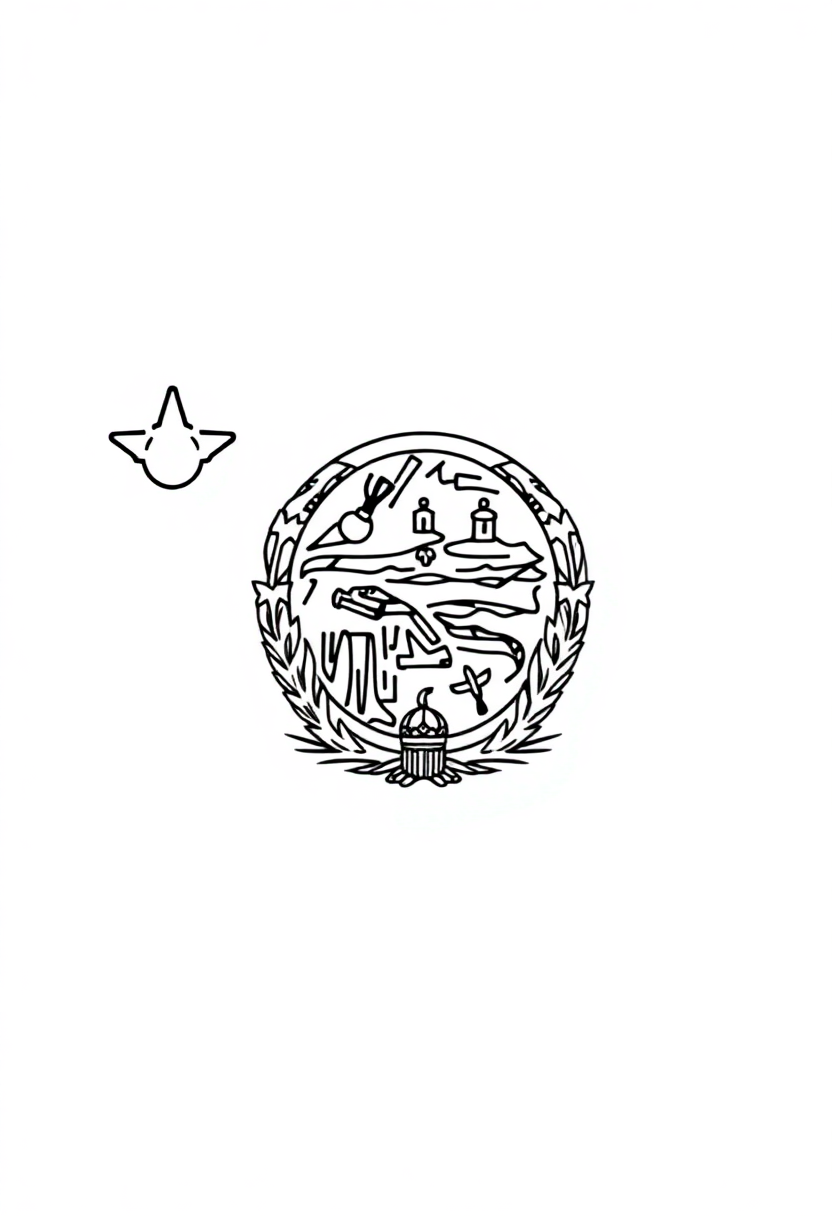 Oregon State Flag coloring page, free printable