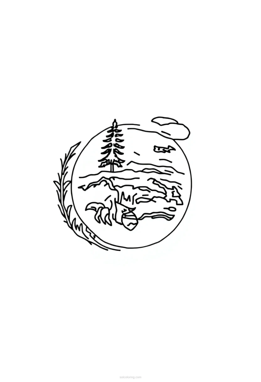 Oregon State Flag coloring pages
