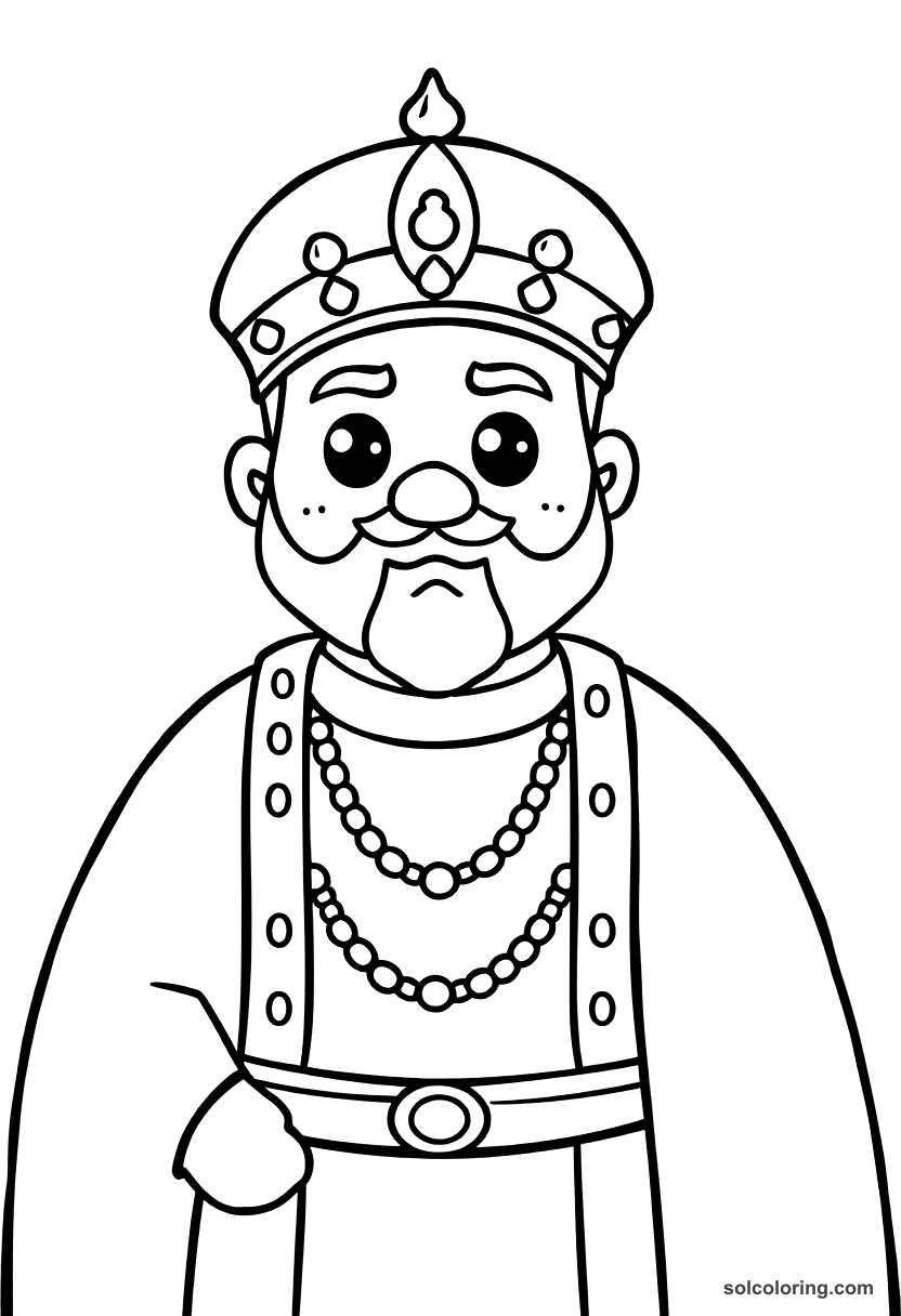 Cute Cartoon Osman I Founding the Ottoman Dynasty coloring page, free printable cute cartoon style