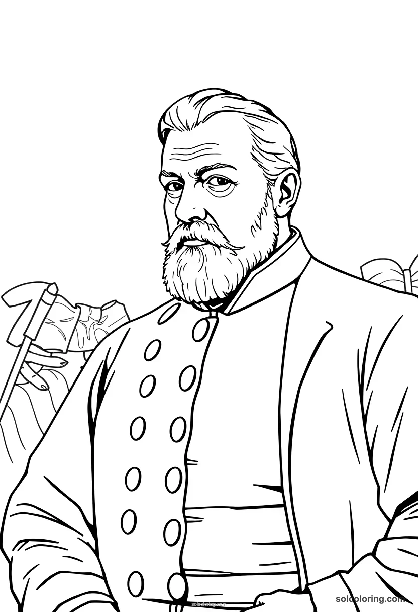 Otto Von Bismarck At The Unification Of Germany coloring pages