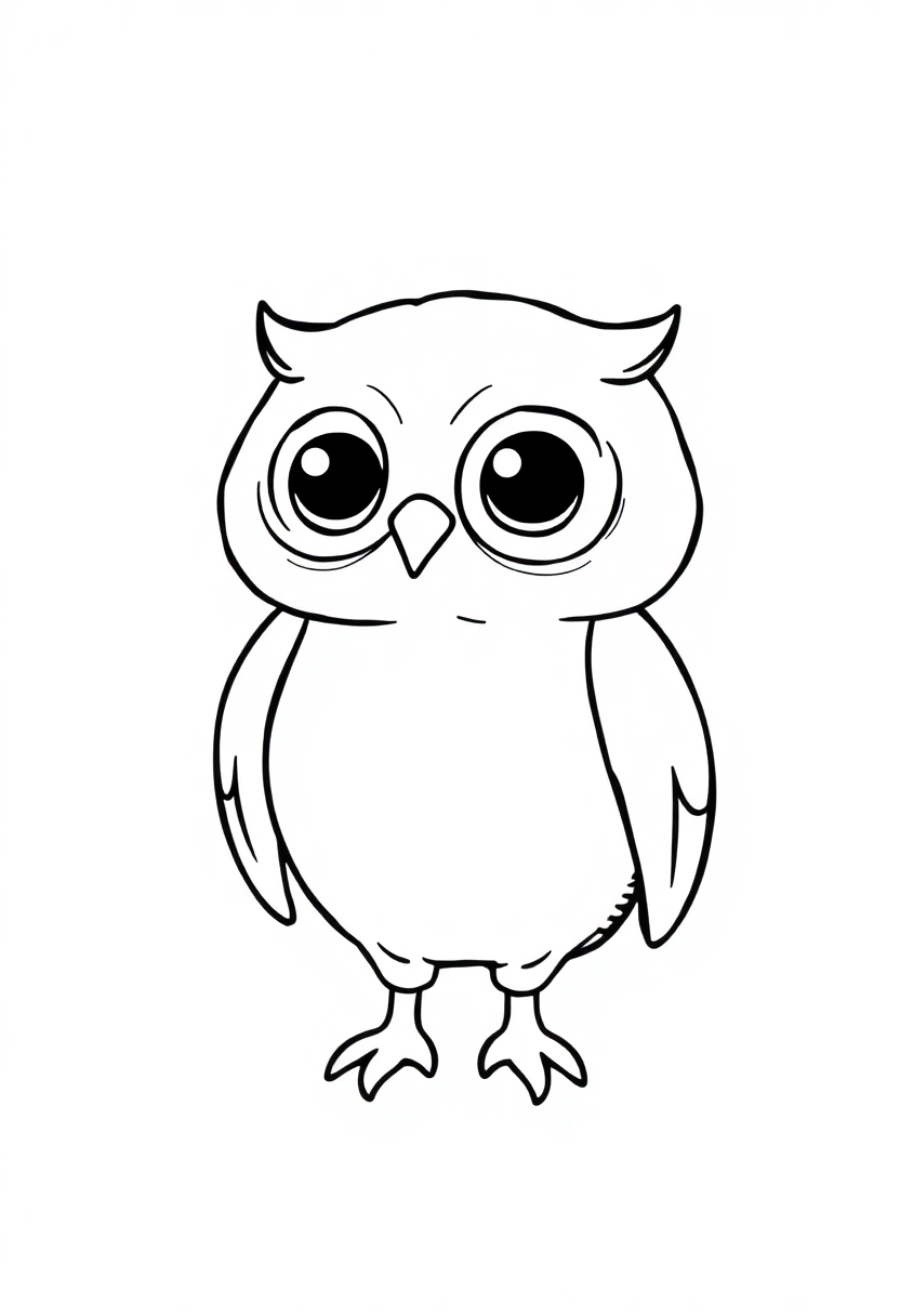 Owl coloring page, free printable