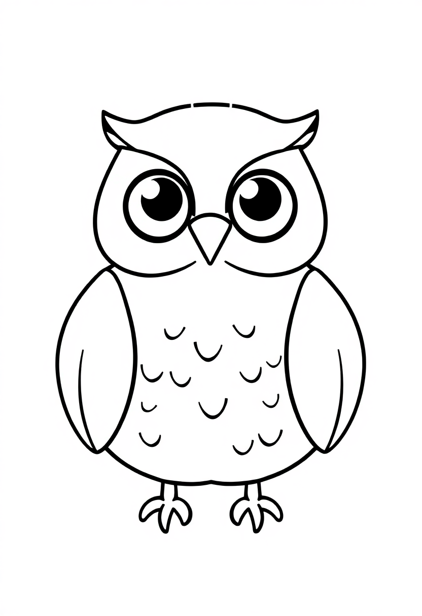 Owl coloring page, free printable